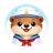 Cute flat cartoon otter face avatar icon with friendly expression for user review